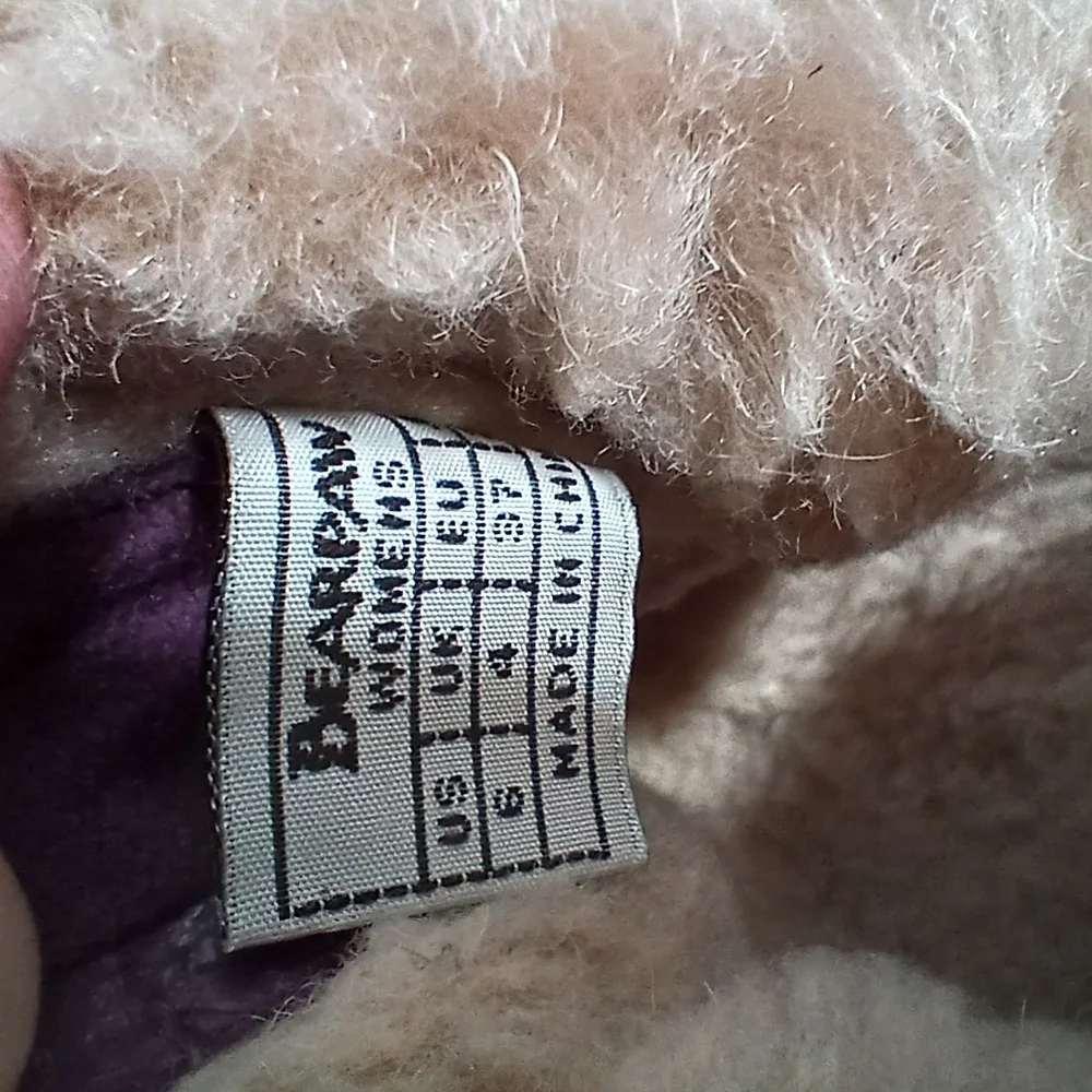 Bearpaw Purple Suede Wool Lined Cold Weather Boots Women's Size 6